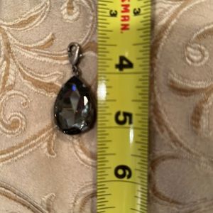 Sabika jet black teardrop pendant
